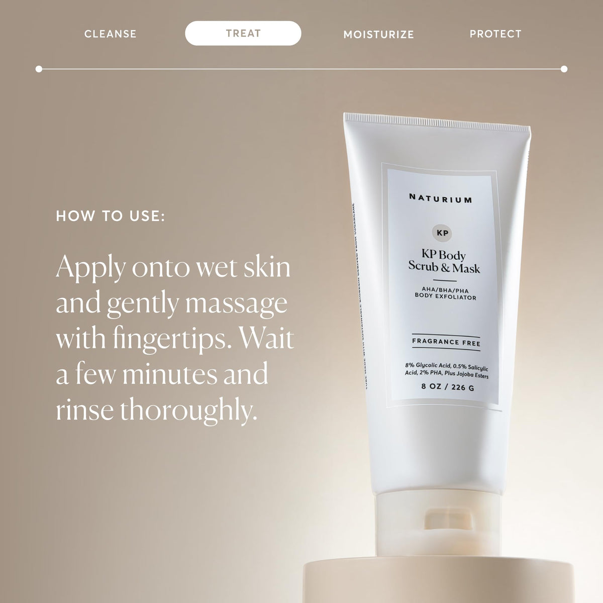 Naturium KP Body Scrub & Mask for Keratosis Pilaris, Bump Eraser Shower Scrub & Exfoliator for Skin, 8 oz - FENGGESTORE20