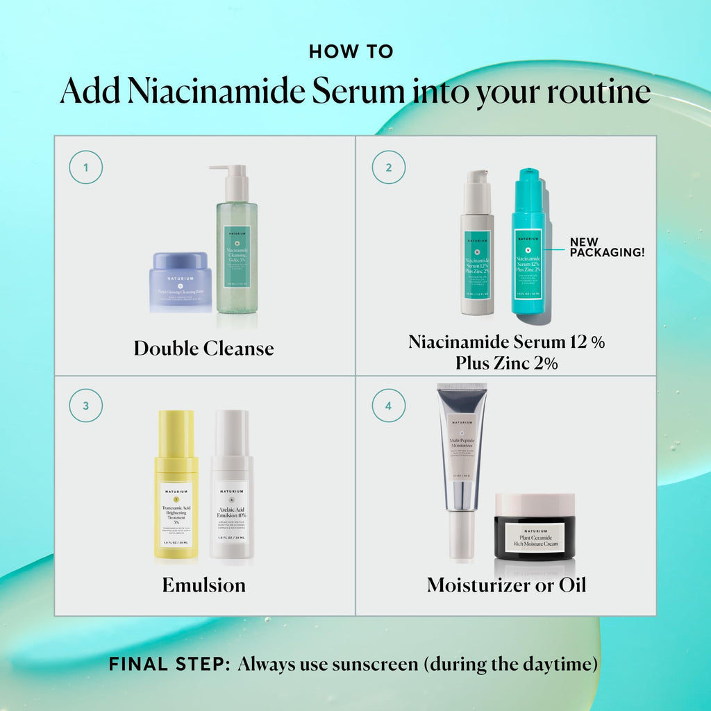 Naturium Niacinamide Face Serum 12% Plus Zinc 2%, Anti-Aging, Pore Minimizer & Dark Spot Corrector - FENGGESTORE20