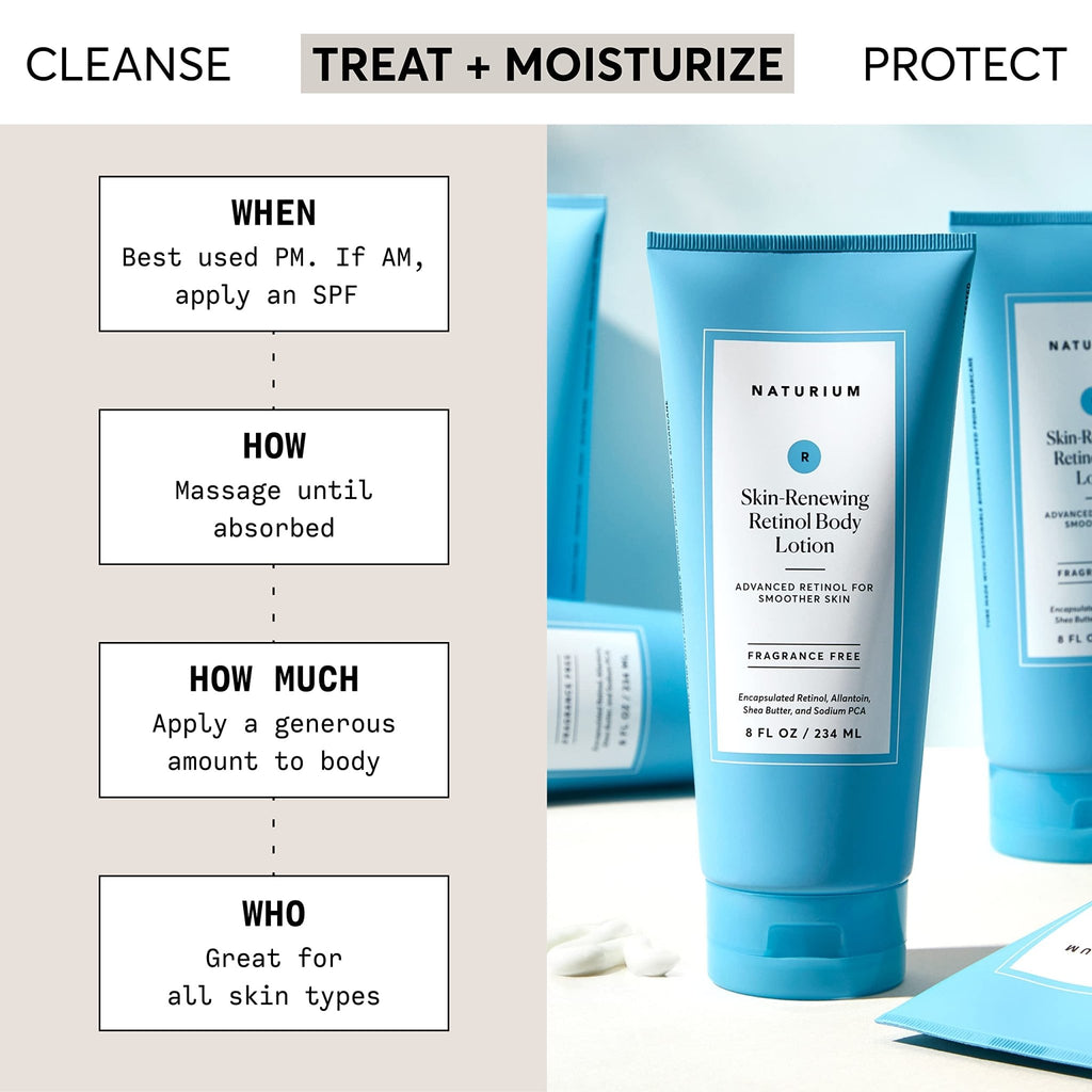 Naturium Skin-Renewing Retinol Body Lotion, Advanced Firming Anti-Aging Skin Care, with Encapsulated Retinol & Shea Butter, 8 oz - FENGGESTORE20