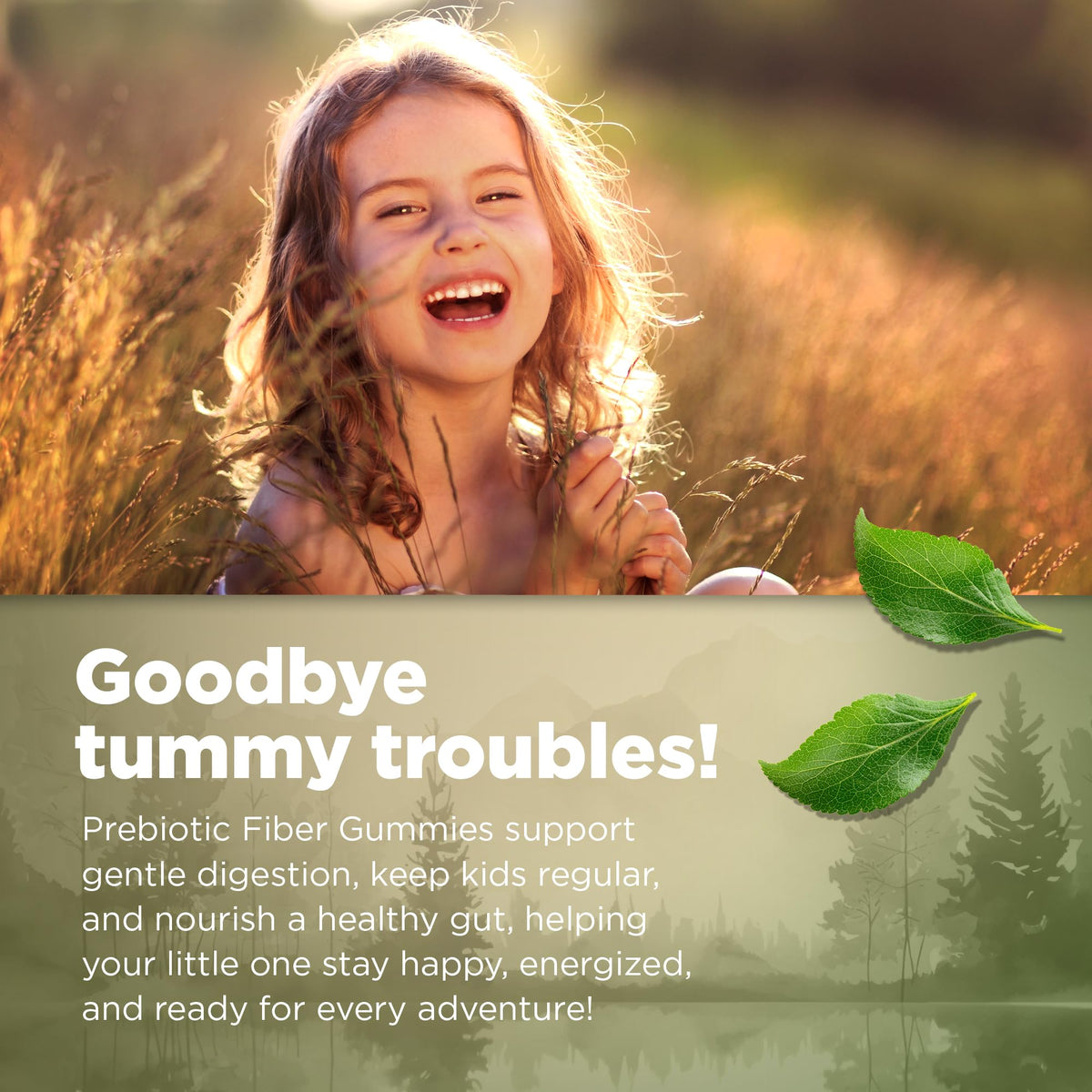 Natvites Prebiotic Kids Fiber Gummies, for Children Ages 2 & Up - Sugar Free Vegetarian Gelatin Free Non-GMO, Kids Fiber Supplements - FENGGESTORE20