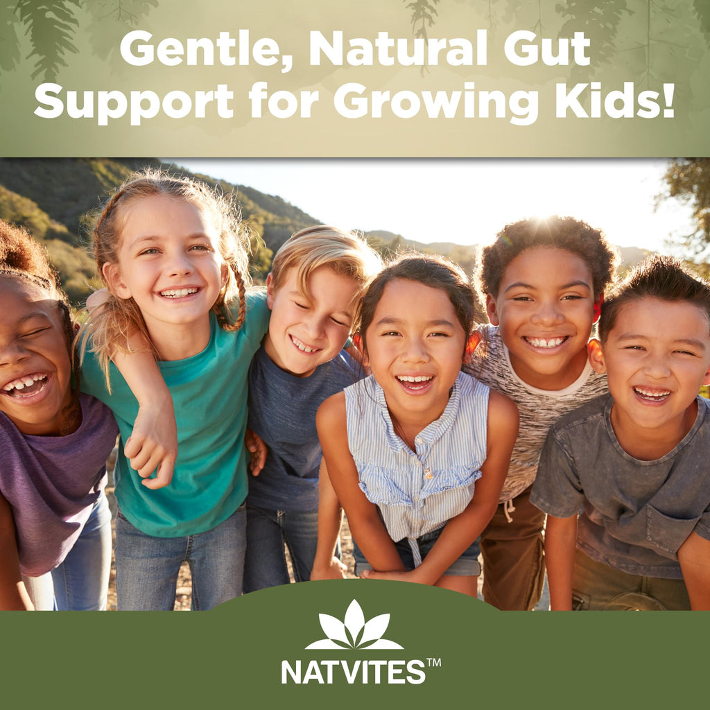 Natvites Prebiotic Kids Fiber Gummies, for Children Ages 2 & Up - Sugar Free Vegetarian Gelatin Free Non-GMO, Kids Fiber Supplements - FENGGESTORE20
