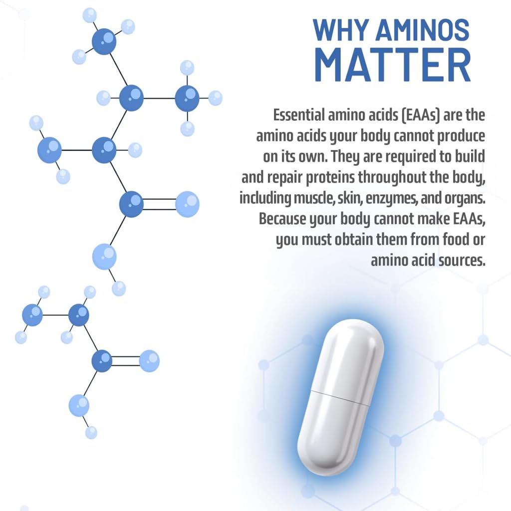 NAUTILUS Muscle Code Essential Amino Acid Capsules – Muscle Synthesis & Repair & Strength – Unflavored – 30 Servings – Clinically Studied – 0g Sugar, Keto, Vegan, Gluten Free, Dairy Free - FENGGESTORE20