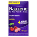 Nauzene Non-Drowsy Upset Stomach & Nausea Relief Chewable Tablets | 4-Minute Formula | Doctor Recommended | Wild Cherry Flavor | 56 Count - FENGGESTORE20