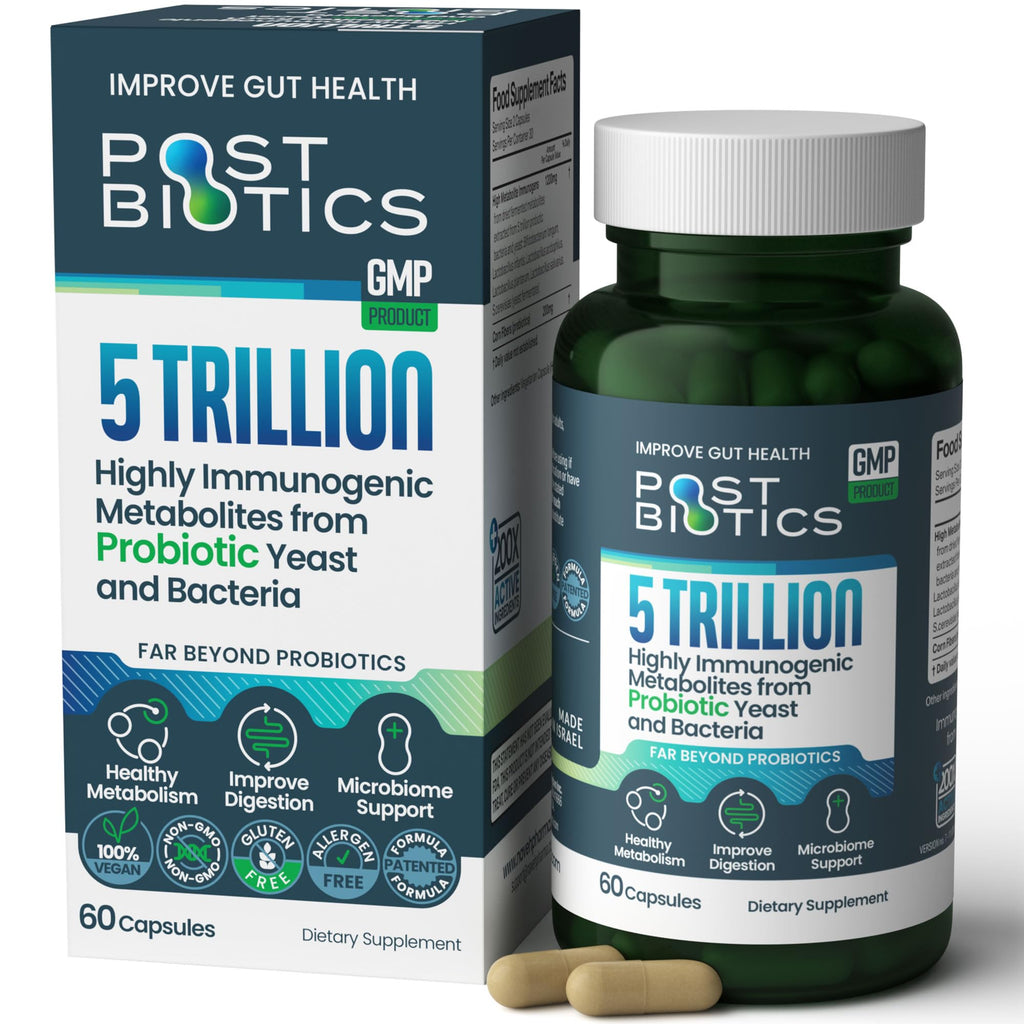 NAVEH PHARMA Adult Postbiotics Capsules for Women and Men | Postbiotics for Gut Health with 200X Ingredients Than Probiotic and Prebiotic | Supports Immunity, Digestion, Microbiome & Metabolism - FENGGESTORE20