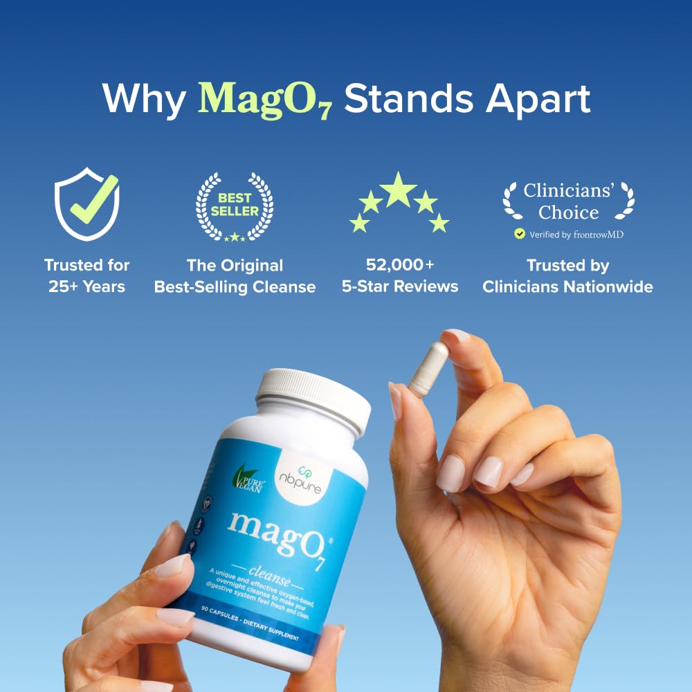 nbpure MagO7 - Natural Colon Cleanse & Detox | Occasional Constipation Relief, Stool Softening, & Bloating Support for Men & Women - FENGGESTORE20