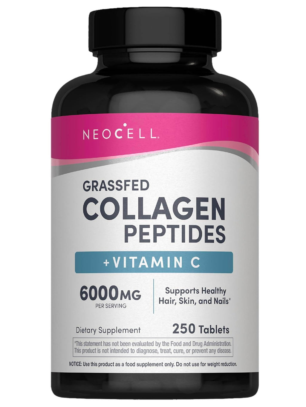 NeoCell Collagen Peptides | 250 Tablets | with Vitamin C | Grassfed Supplement | Hair, Skin, & Nails | for Women and Men - FENGGESTORE20