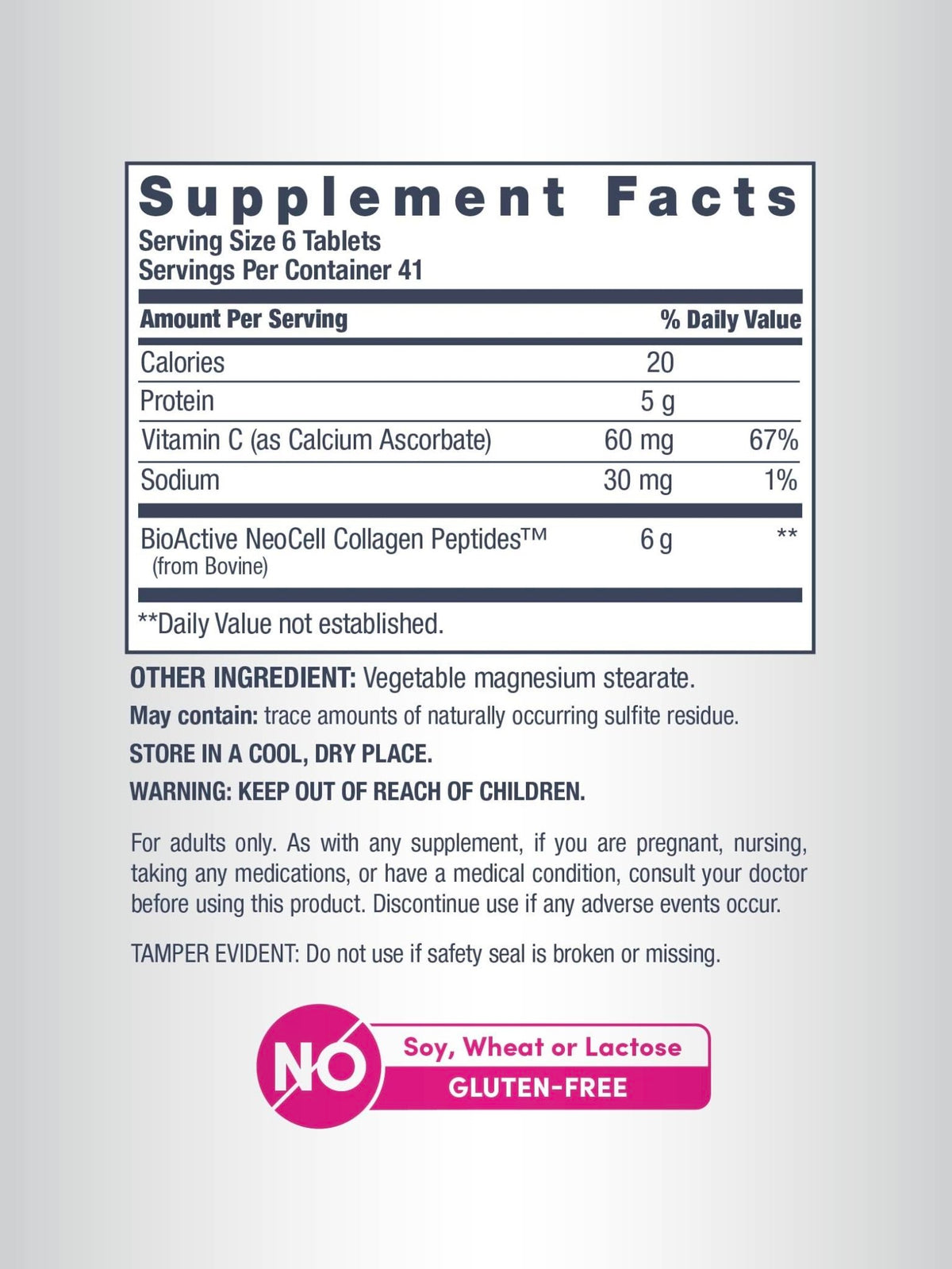 NeoCell Collagen Peptides | 250 Tablets | with Vitamin C | Grassfed Supplement | Hair, Skin, & Nails | for Women and Men - FENGGESTORE20