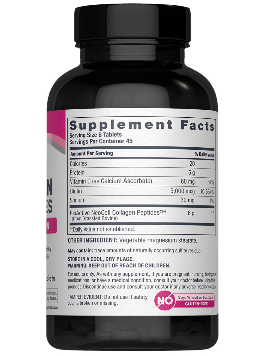 NeoCell Collagen Peptides Pills | 270 Caplets | with Vitamin C and Biotin | Grass Fed Bovine | Hair, Skin, & Nails | for Women and Men - FENGGESTORE20
