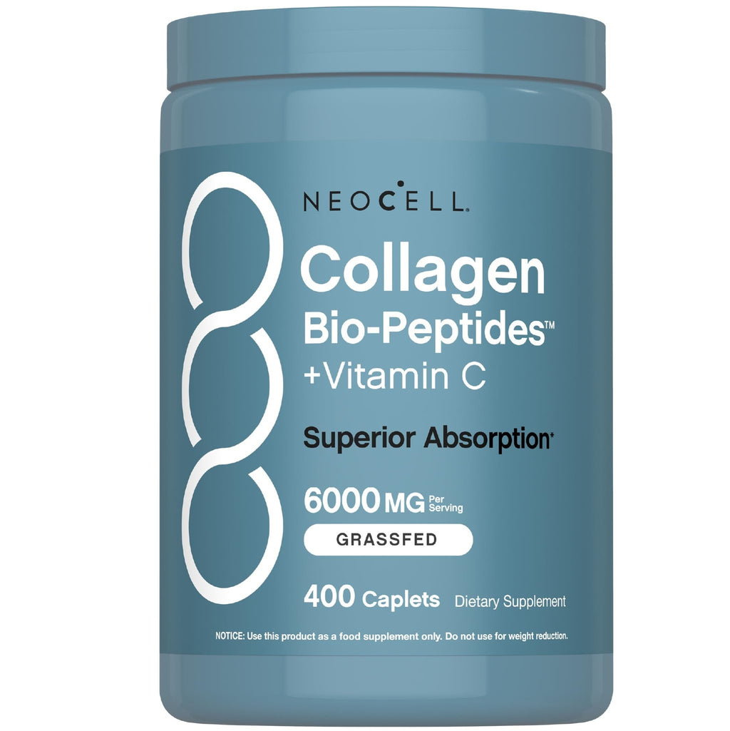 NeoCell Collagen Peptides Pills | 400 Caplets | Grass Fed | with Vitamin C | Superior Absorption Formula | for Women and Men - FENGGESTORE20