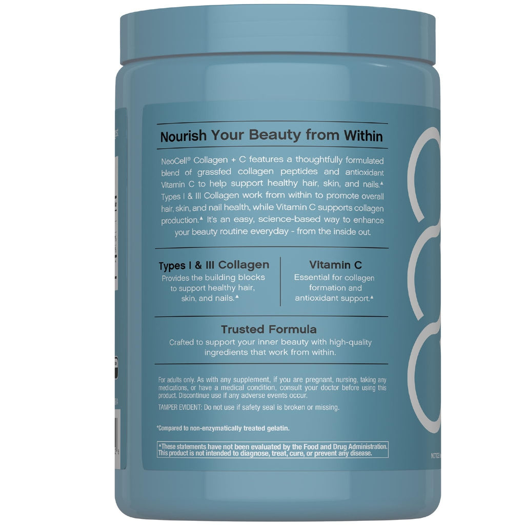 NeoCell Collagen Peptides Pills | 400 Caplets | Grass Fed | with Vitamin C | Superior Absorption Formula | for Women and Men - FENGGESTORE20