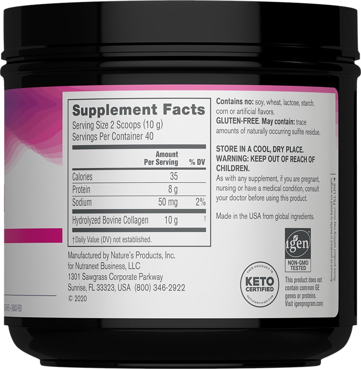 NeoCell Grassfed Collagen Peptides Powder | 14 oz | Unflavored | for Women and Men | Hair, Skin, & Nails - FENGGESTORE20