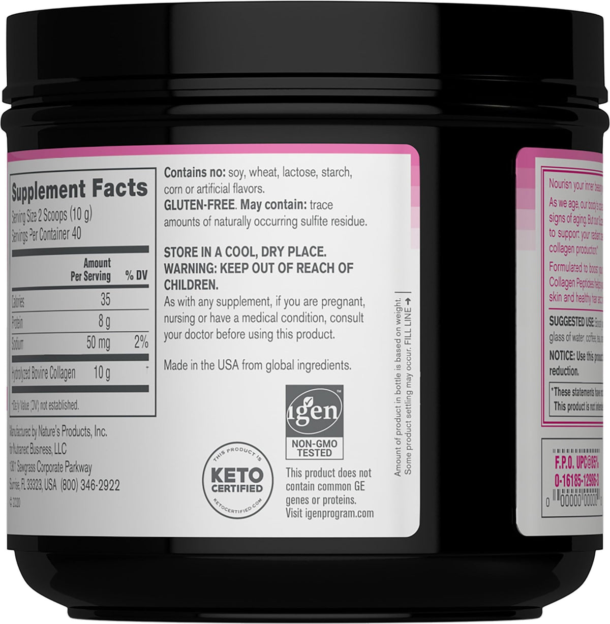 NeoCell Grassfed Collagen Peptides Powder | 14 oz | Unflavored | for Women and Men | Hair, Skin, & Nails - FENGGESTORE20