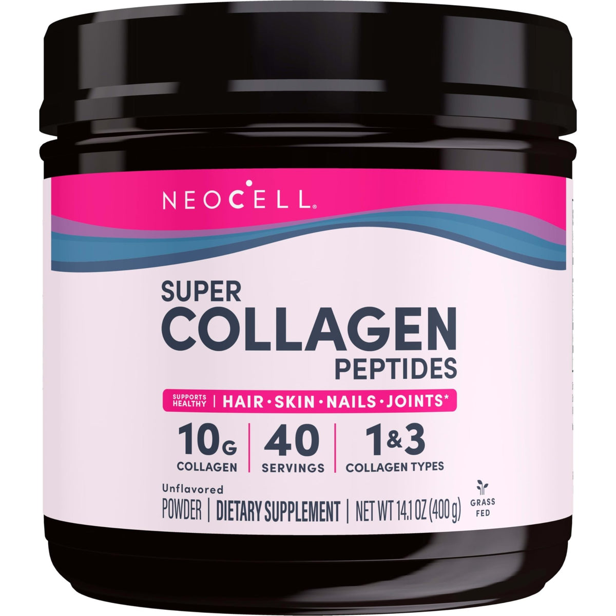 NeoCell Grassfed Collagen Peptides Powder | 14 oz | Unflavored | for Women and Men | Hair, Skin, & Nails - FENGGESTORE20