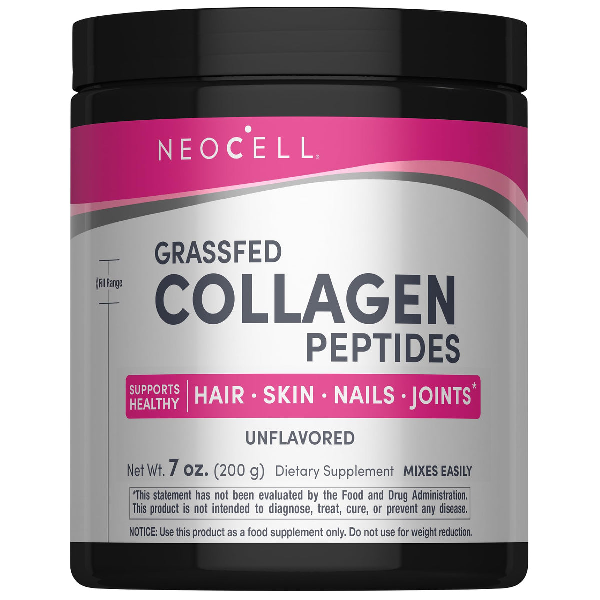 NeoCell Grassfed Collagen Peptides Powder | 7 oz | Unflavored | for Women and Men | Hair, Skin, & Nails - FENGGESTORE20