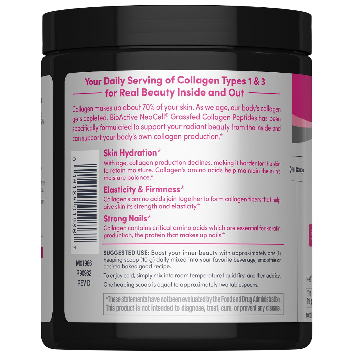 NeoCell Grassfed Collagen Peptides Powder | 7 oz | Unflavored | for Women and Men | Hair, Skin, & Nails - FENGGESTORE20