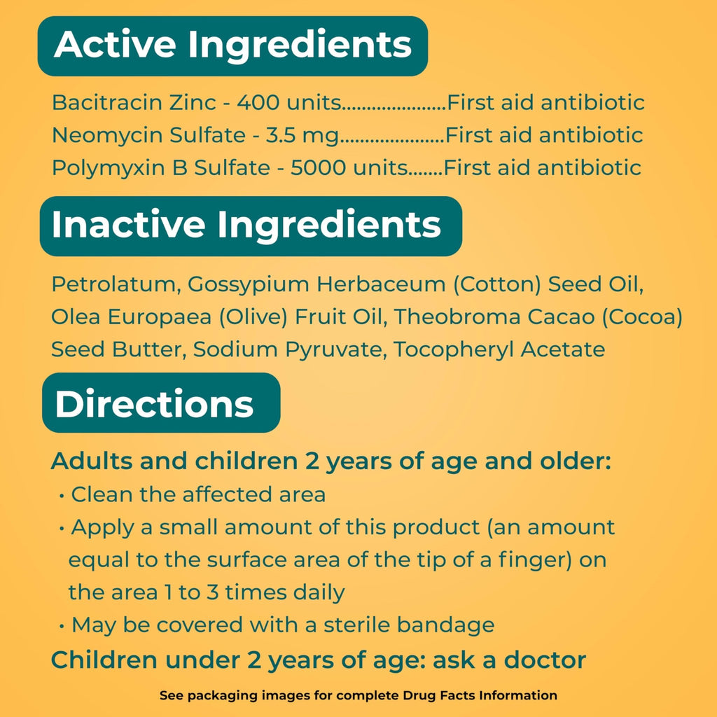 Neosporin Original First Aid Triple Antibiotic Ointment with Bacitracin Zinc for Infection Protection, Wound Care Treatment & Helps Minimize The Appearance of Scars for Minor Wounds, .5 oz - FENGGESTORE20