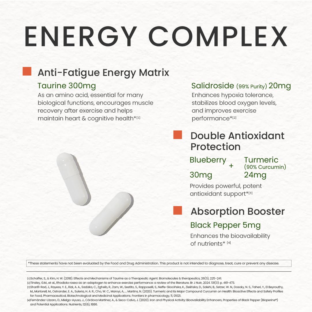 NEUMINA Women's Energy & Immune Complex, Energy Production, Fatigue Relief, Immune Health, Antioxidant Support, Vegan, Non-GMO, Made in USA, 90 Servings - FENGGESTORE20