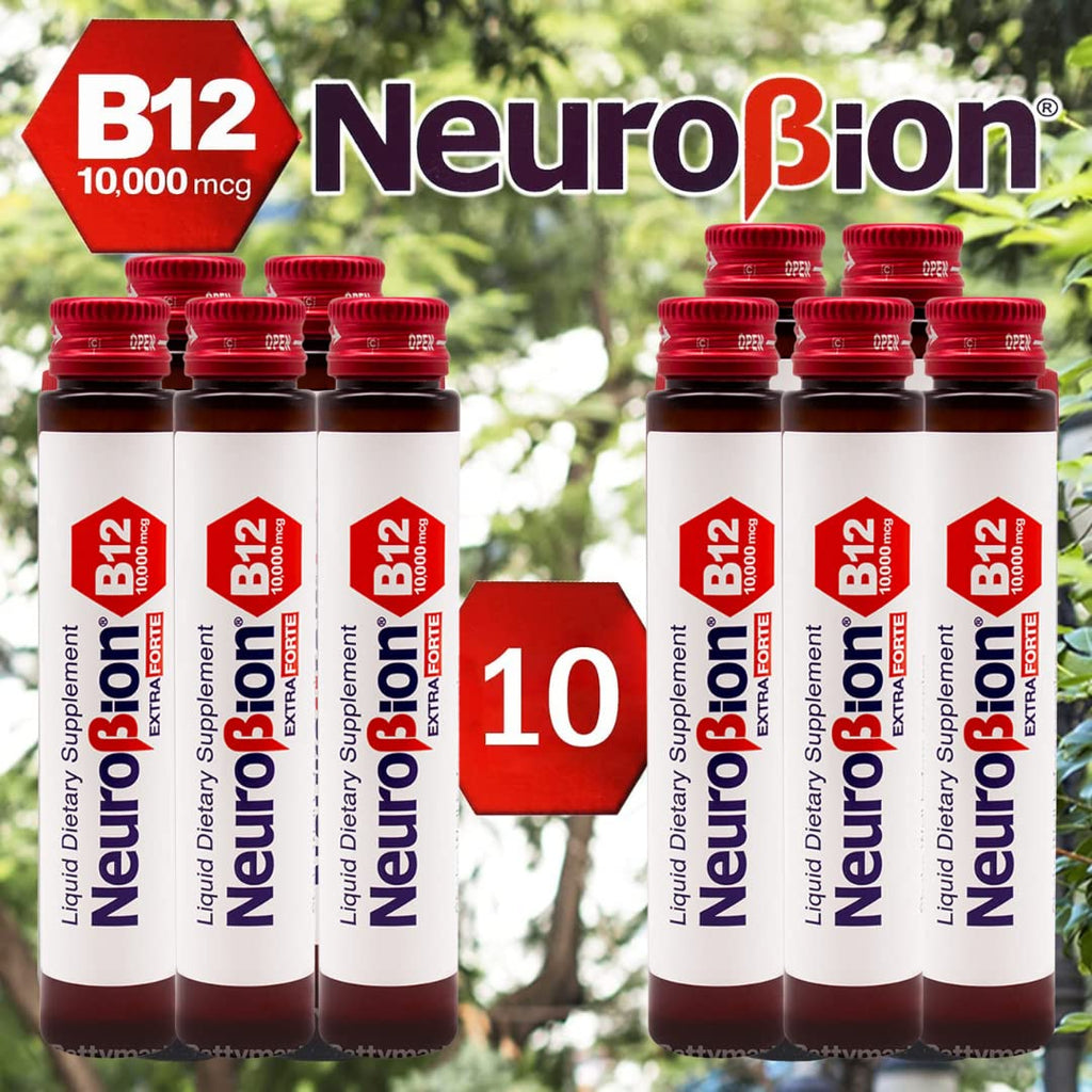 Neurobion Extra Forte B12 10,000 mcg Vials, Liquid - Extreme Powerful- 10 Vials per Box - FENGGESTORE20