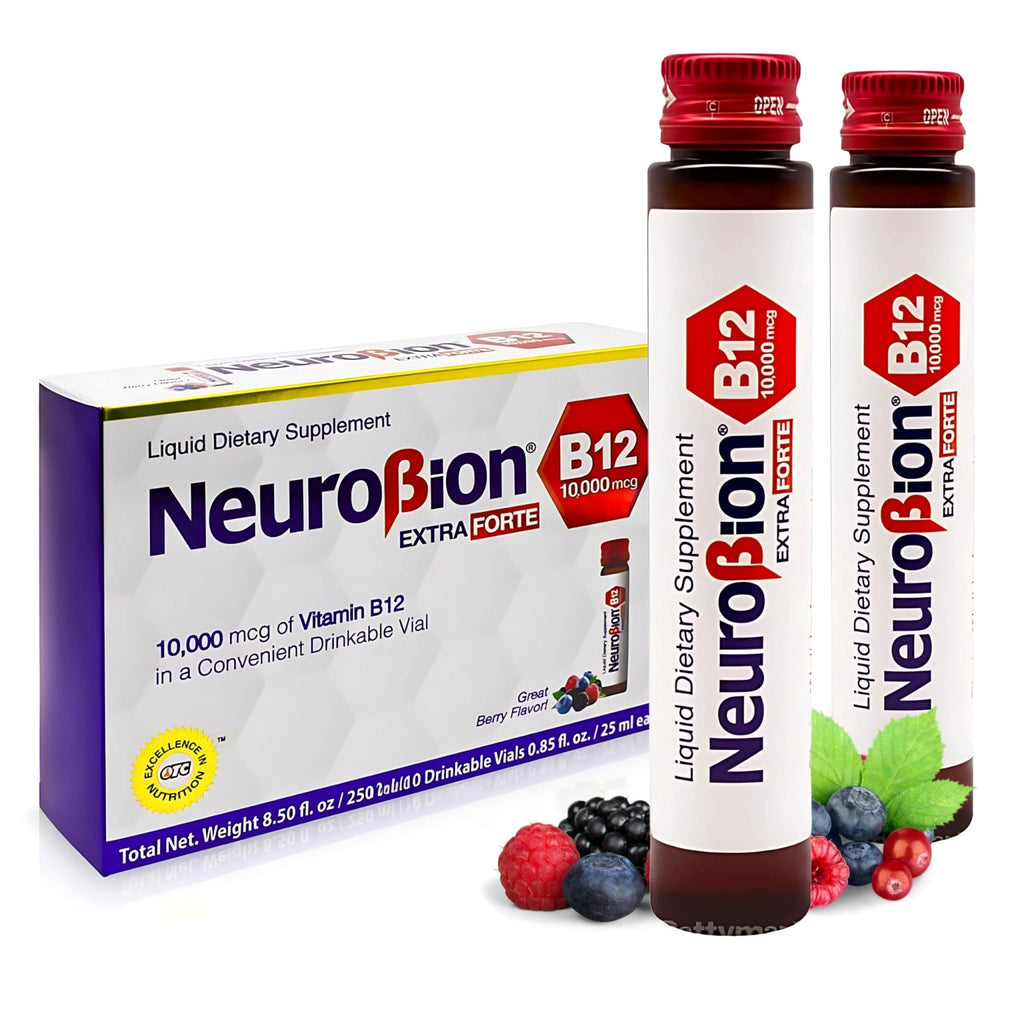 Neurobion Extra Forte B12 10,000 mcg Vials, Liquid - Extreme Powerful- 10 Vials per Box - FENGGESTORE20