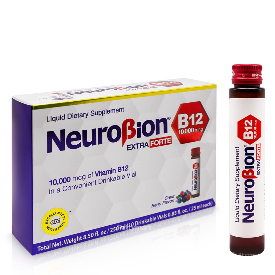 Neurobion Extra Forte B12 10,000 mcg Vials, Liquid - Extreme Powerful- 10 Vials per Box - FENGGESTORE20