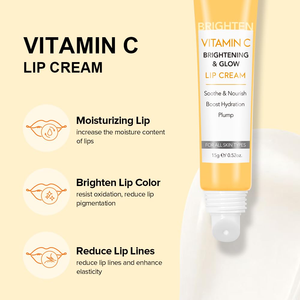 NEUTRIHERBS Lip Cream, Vitamin C Lip Balm to Nourish and Soothes Dry, Cracked Lips - FENGGESTORE20