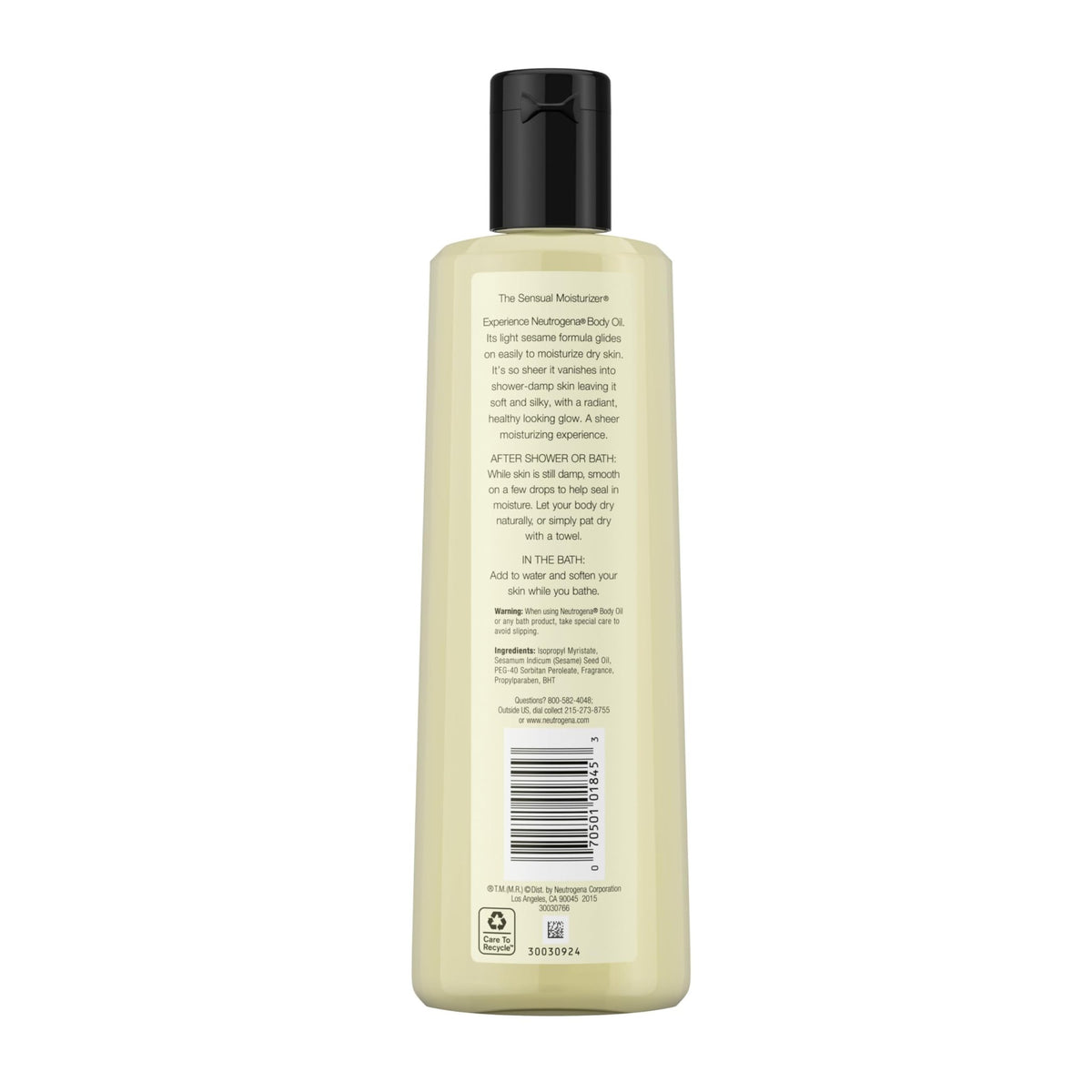 Neutrogena Body Oil Light Sesame Formula, 16 fl oz, Radiant Glow Moisturizer for Dry Skin - FENGGESTORE20
