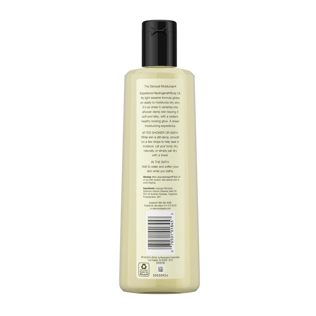 Neutrogena Body Oil Light Sesame Formula, 16 fl oz, Radiant Glow Moisturizer for Dry Skin - FENGGESTORE20