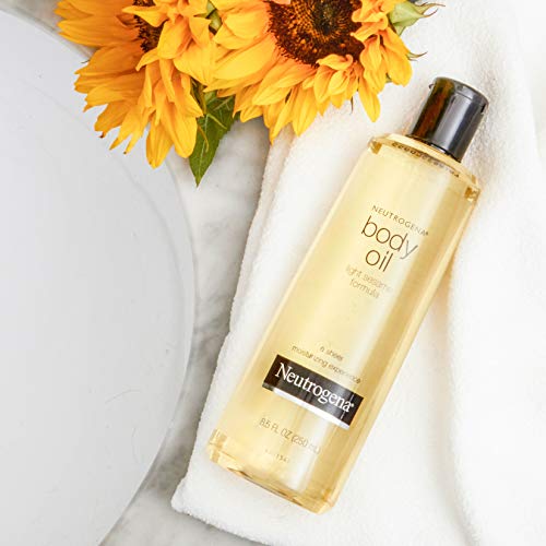 Neutrogena Body Oil Light Sesame Formula, 16 fl oz, Radiant Glow Moisturizer for Dry Skin - FENGGESTORE20