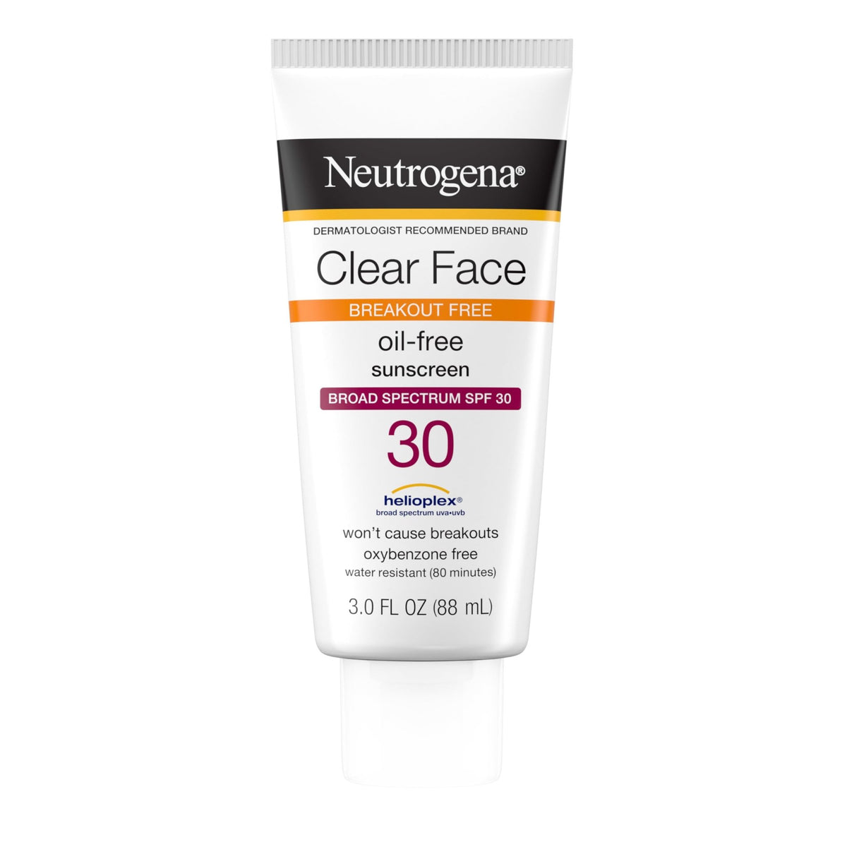 Neutrogena Clear Face Sunscreen for Acne-Prone Skin SPF 30, Broad Spectrum Facial Sunscreen Lotion, Lightweight, Non Comedogenic, Oil-, Fragrance- & Oxybenzone - FENGGESTORE20