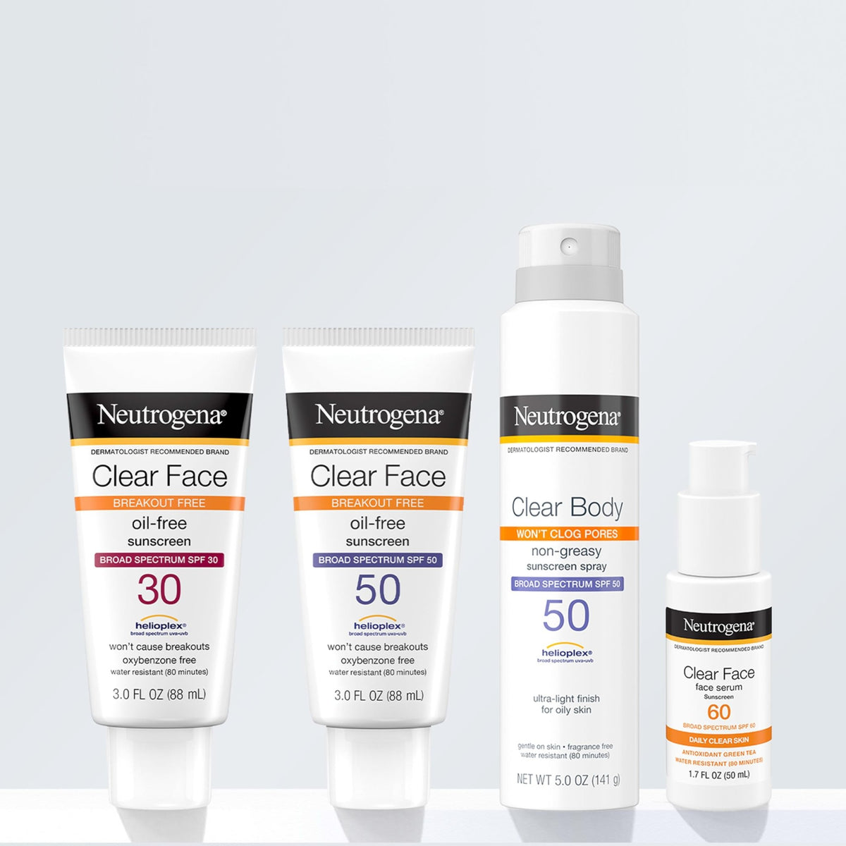 Neutrogena Clear Face Sunscreen for Acne-Prone Skin SPF 30, Broad Spectrum Facial Sunscreen Lotion, Lightweight, Non Comedogenic, Oil-, Fragrance- & Oxybenzone - FENGGESTORE20