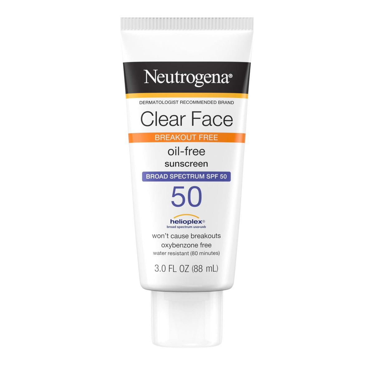 Neutrogena Clear Face Sunscreen Lotion for Acne-Prone Skin, Broad Spectrum SPF 50, Sunscreen for Face & Oily Skin - FENGGESTORE20