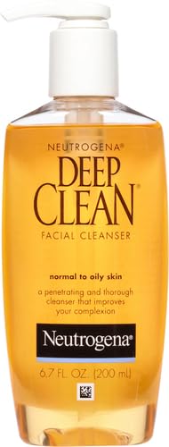 Neutrogena Deep Clean Daily Facial Cleanser with Beta Hydroxy Acid for Normal to Oily Skin, Alcohol-Free - FENGGESTORE20