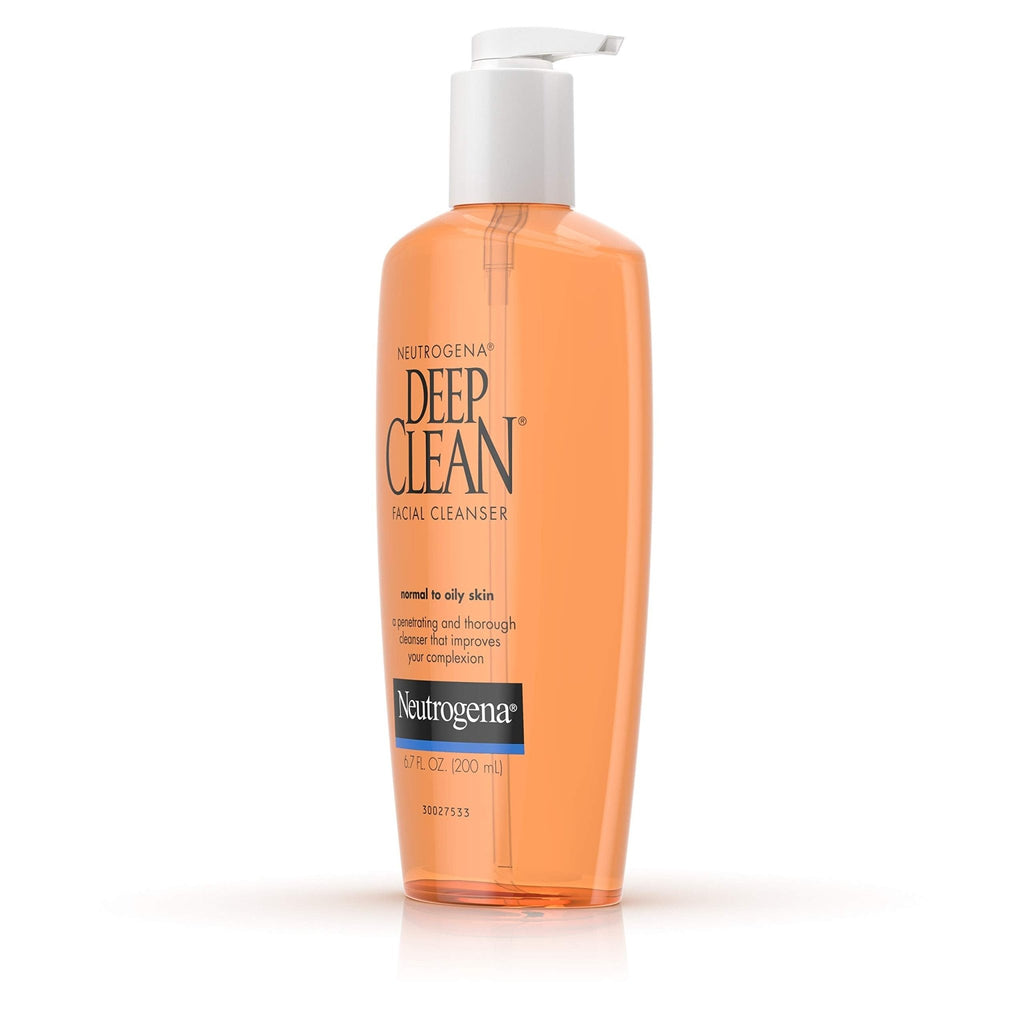 Neutrogena Deep Clean Daily Facial Cleanser with Beta Hydroxy Acid for Normal to Oily Skin, Alcohol-Free - FENGGESTORE20
