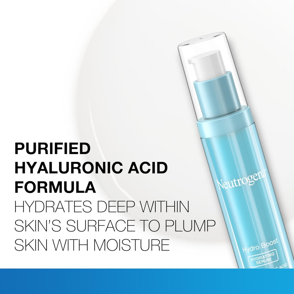 Neutrogena Hydro Boost Hydrating Hyaluronic Acid Face & Neck Serum, Fast-Absorbing - FENGGESTORE20