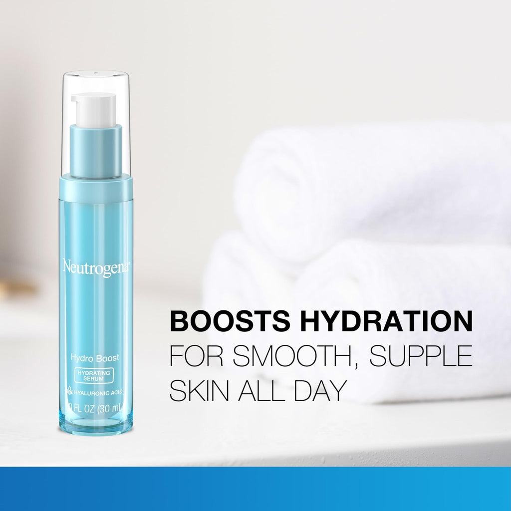Neutrogena Hydro Boost Hydrating Hyaluronic Acid Face & Neck Serum, Fast-Absorbing - FENGGESTORE20