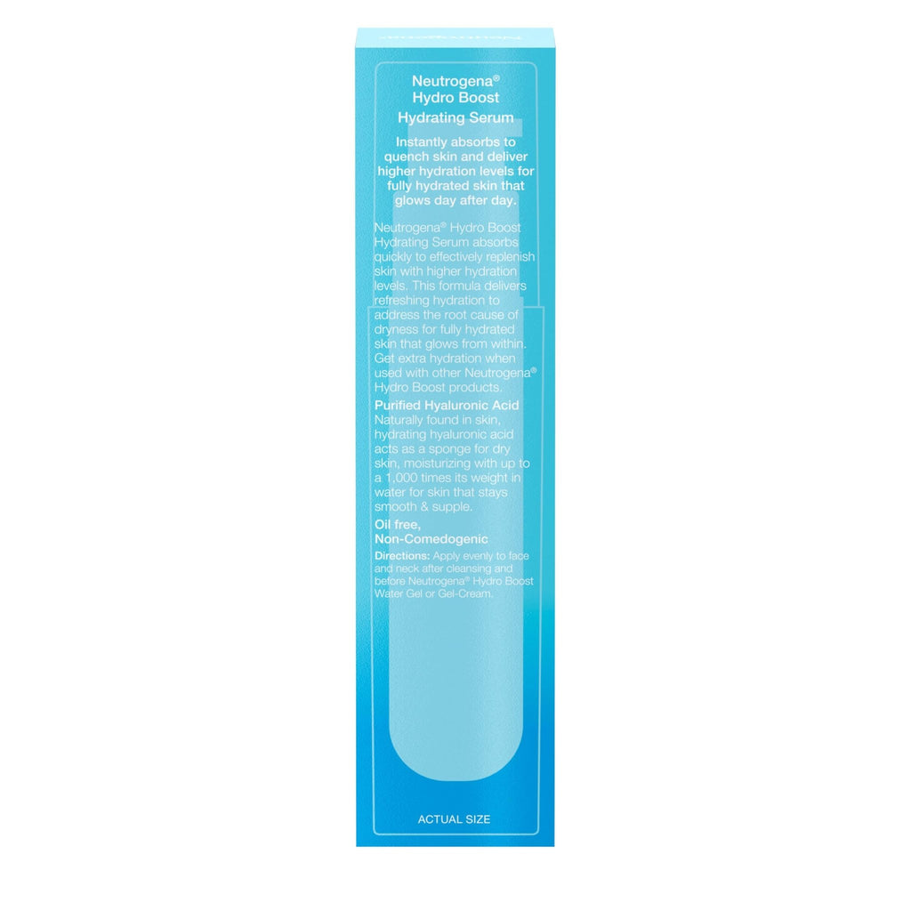 Neutrogena Hydro Boost Hydrating Hyaluronic Acid Face & Neck Serum, Fast-Absorbing - FENGGESTORE20