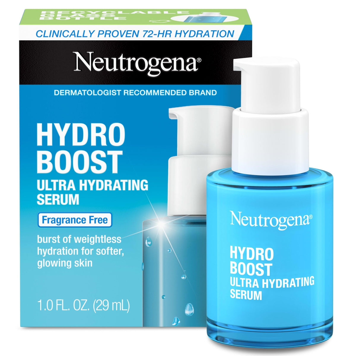 Neutrogena Hydro Boost Ultra Hydrating Serum with Hyaluronic Acid, Fragrance-Free Face Serum for Weightless Hydration and Softer - FENGGESTORE20