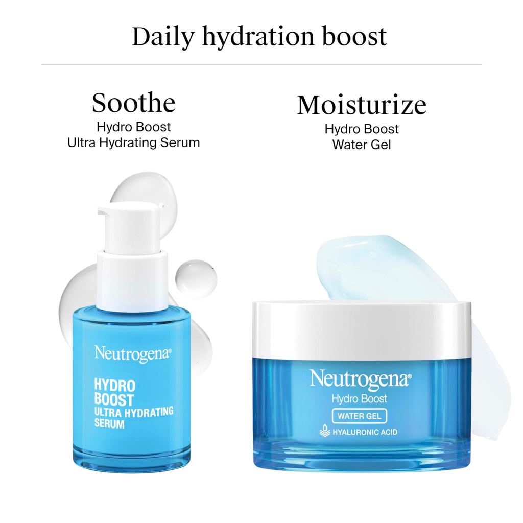 Neutrogena Hydro Boost Ultra Hydrating Serum with Hyaluronic Acid, Fragrance-Free Face Serum for Weightless Hydration and Softer - FENGGESTORE20