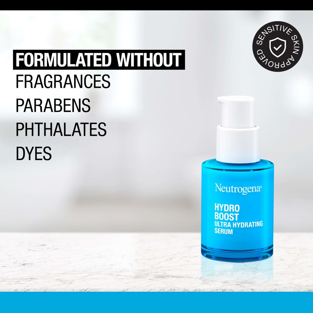 Neutrogena Hydro Boost Ultra Hydrating Serum with Hyaluronic Acid, Fragrance-Free Face Serum for Weightless Hydration and Softer - FENGGESTORE20