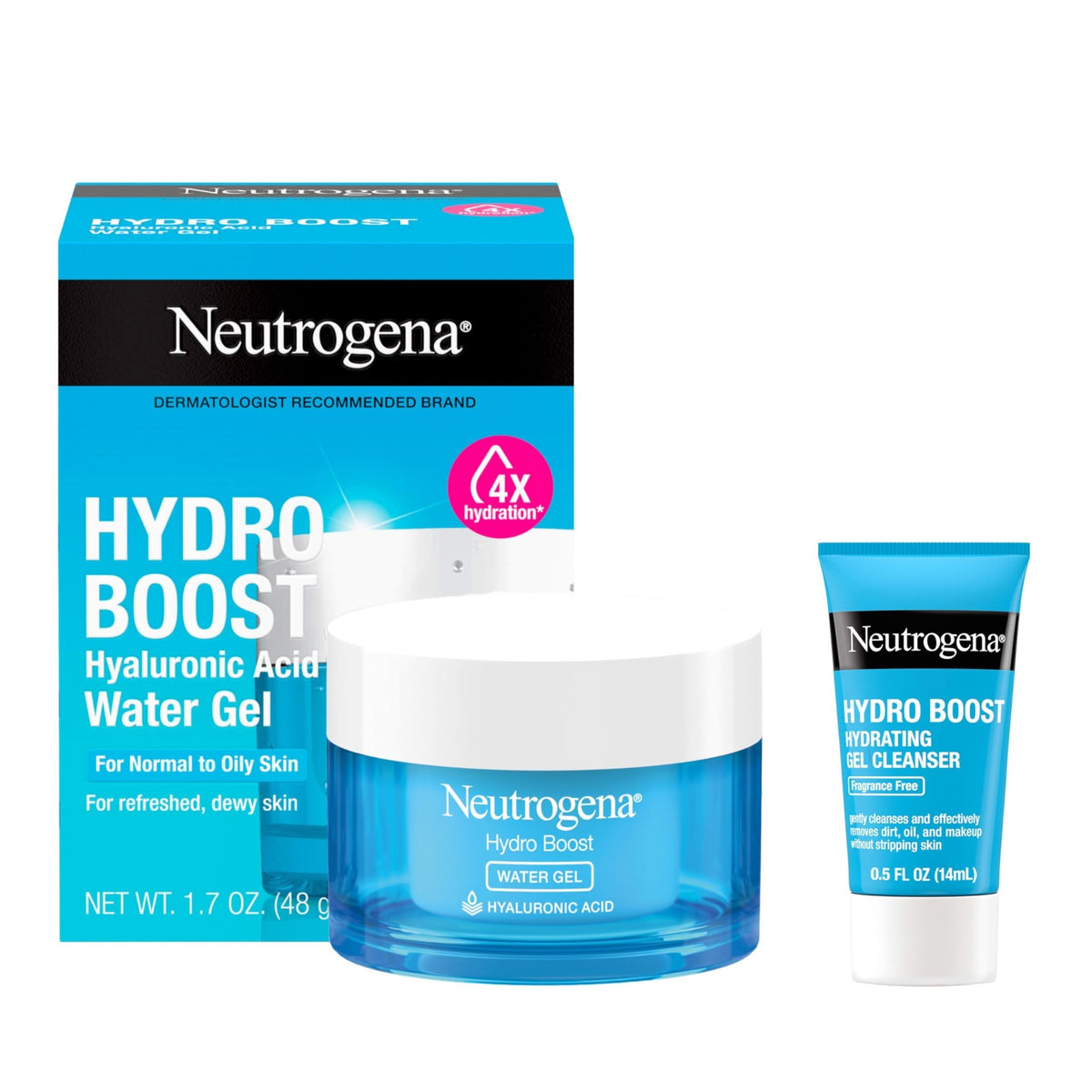 Neutrogena Hydro Boost Water Gel, Hyaluronic Acid Facial Moisturizer for Normal to Oily Skin, Hydrating Face Moisturizer, - FENGGESTORE20