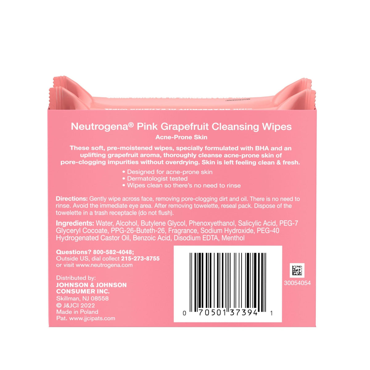 Neutrogena Makeup Remover Cleansing Towelettes, Pink Grapefruit, 25 Count, Twin Pack - FENGGESTORE20