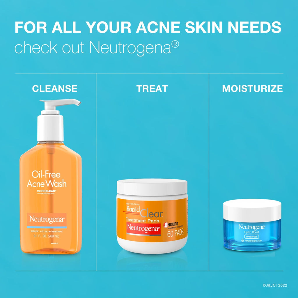 Neutrogena Rapid Clear Maximum Strength Acne Treatment Pads - Salicylic Acid Formula - FENGGESTORE20