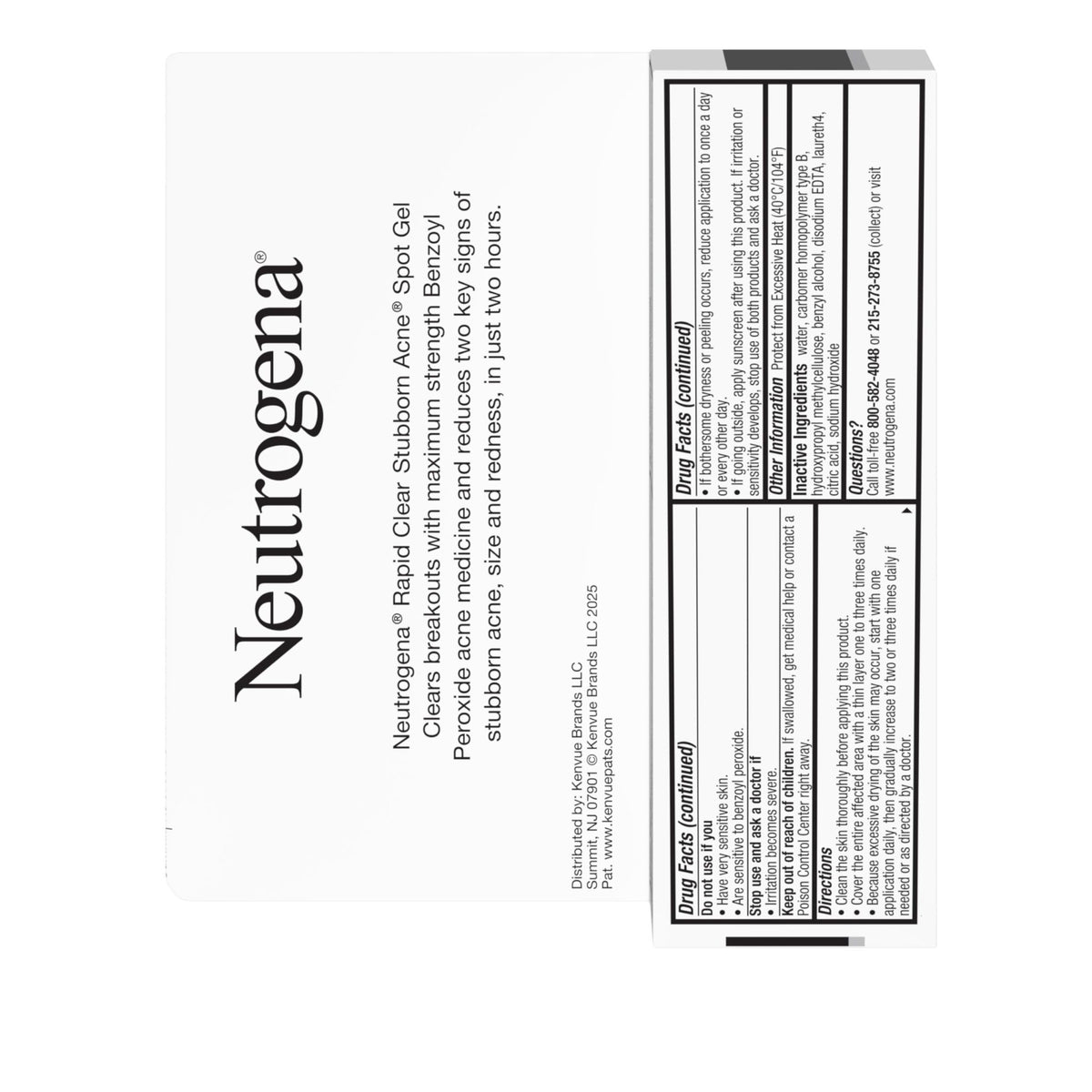 Neutrogena Rapid Clear Stubborn Acne Spot Treatment Gel, Maximum Strength 10% Benzoyl Per-oxide - FENGGESTORE20