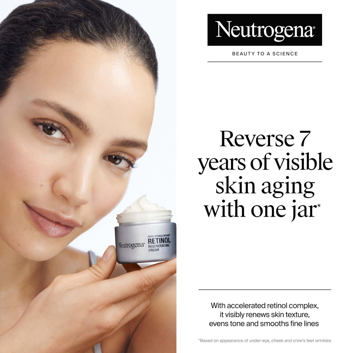 Neutrogena Rapid Wrinkle Repair Retinol Face Moisturizer, Daily Anti-Aging Face Cream with Retinol & Hyaluronic Acid to Fight Fine Lines, Wrinkles, & Dark Spots, 1.7 oz - FENGGESTORE20