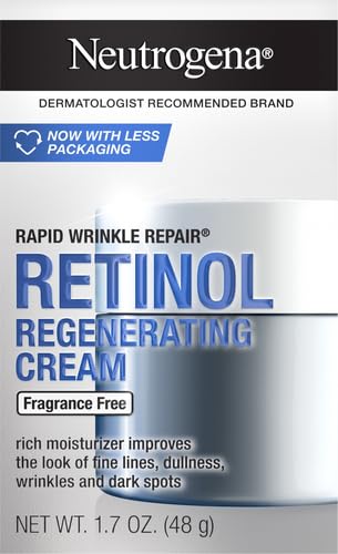 Neutrogena Rapid Wrinkle Repair, Retinol Face Moisturizer, Daily Anti-Aging Neck & Face Cream with Hyaluronic Acid, Retinol Cream - FENGGESTORE20
