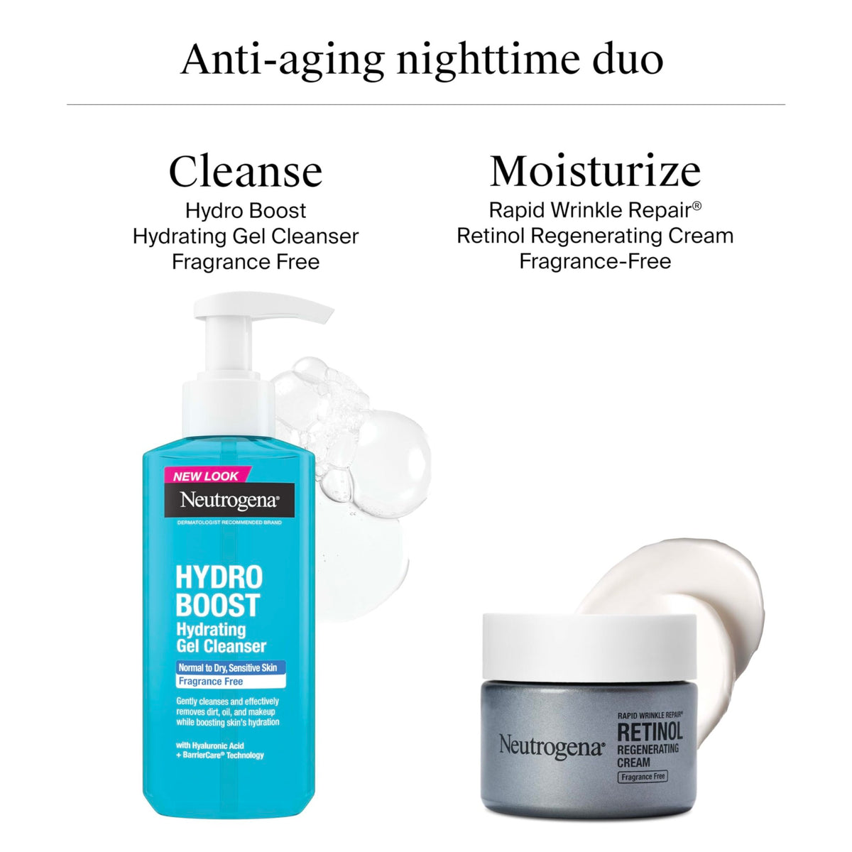 Neutrogena Rapid Wrinkle Repair, Retinol Face Moisturizer, Daily Anti-Aging Neck & Face Cream with Hyaluronic Acid, Retinol Cream - FENGGESTORE20