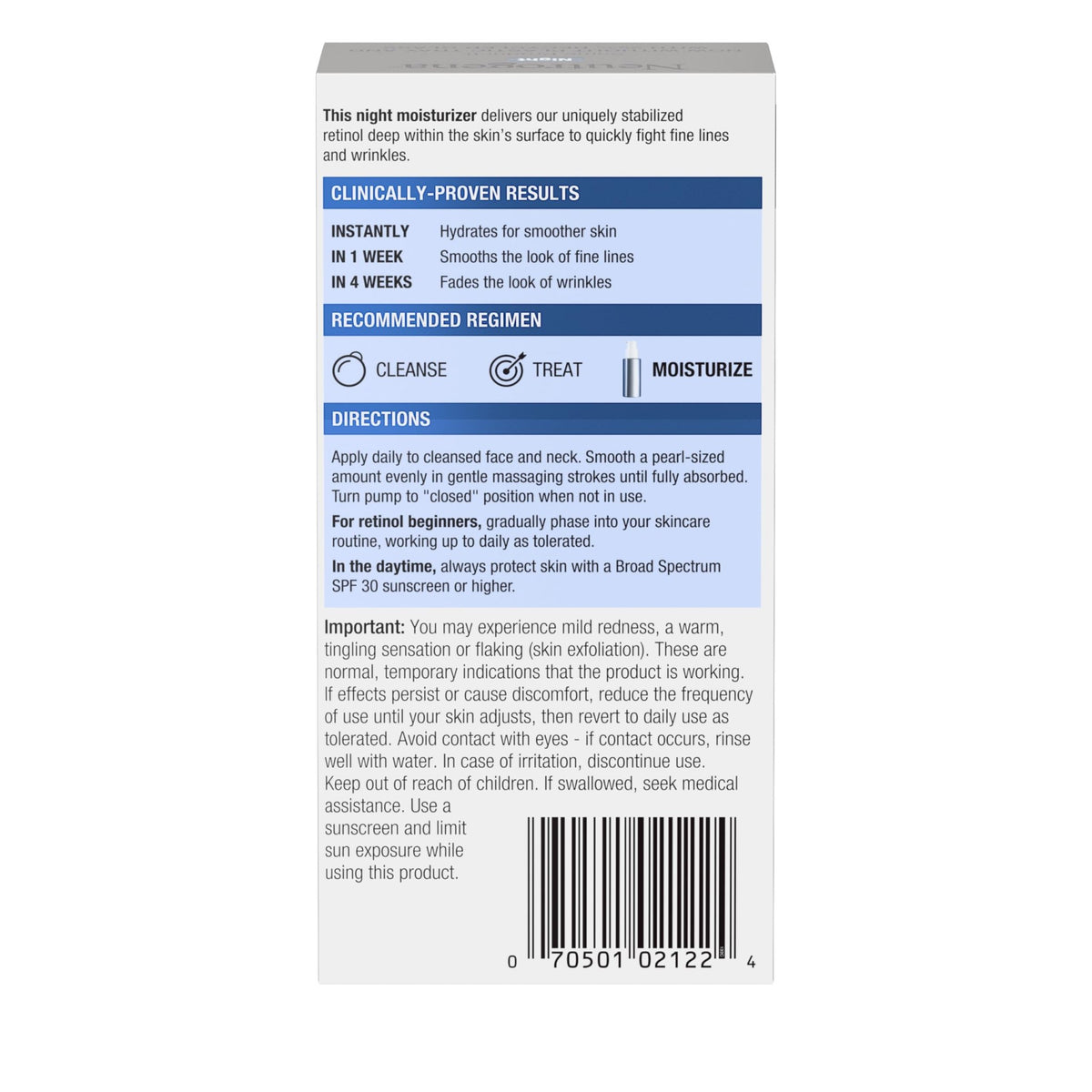 Neutrogena Retinol Face Moisturizer Cream, Rapid Wrinkle Repair, Anti-Wrinkle Night Moisturizer, Anti-Wrinkle Face & Neck Cream - FENGGESTORE20