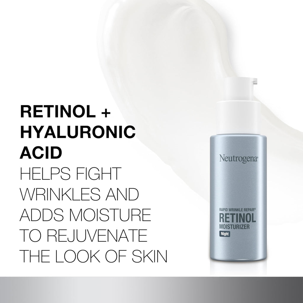 Neutrogena Retinol Face Moisturizer Cream, Rapid Wrinkle Repair, Anti-Wrinkle Night Moisturizer, Anti-Wrinkle Face & Neck Cream - FENGGESTORE20
