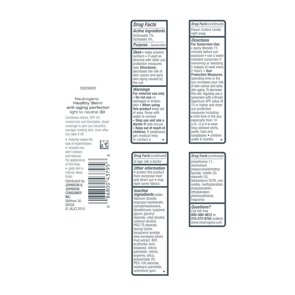 Neutrogena Retinol Treatment & Tinted Facial Moisturizer, Healthy Skin Anti-Aging Perfector - FENGGESTORE20