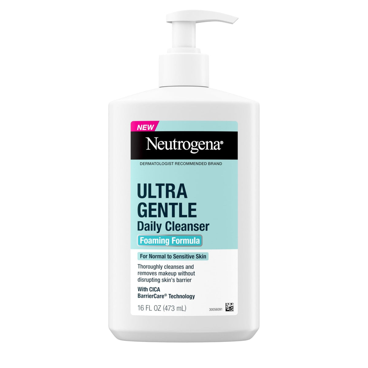 Neutrogena Ultra Gentle Foaming Facial Cleanser, Fragrance Free Hydrating Face Wash for Sensitive Skin, Daily Non Over Drying Makeup Remover - FENGGESTORE20